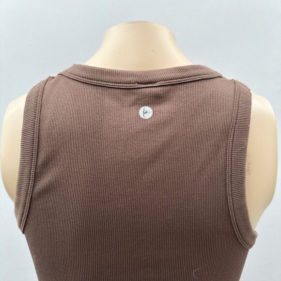 90 Degrees Womens Brown Ribbed Sleeveless Tank Top Casual‎ & Stretchy XS/S - Picture 7 of 9